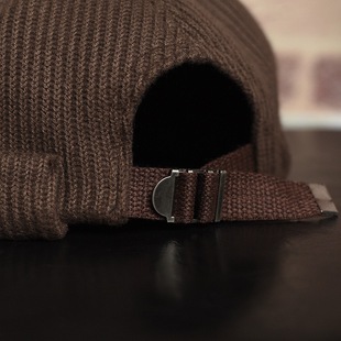 Autumn and winter hat men's short brim melon hat knitted wool hat Street personality fashion brand inch head hat brimless melon hat men