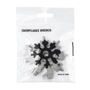 Multi-function tool card snowflake wrench edc outdoor tool keychain pendant hexagonal key combination