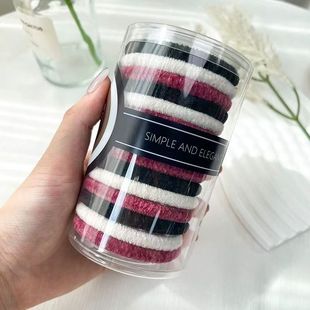 15 Pcanned Braided High Elastic Hair Ring Women's Hair Tie Basic Rubber Tendon Thick Head Rope High Ponytail Hair Rope Headwear