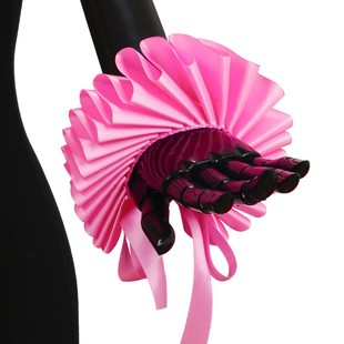 Amazon Hot Selling in stock Pink Rafer Collar Bar Performance Fake Collar Circus Clown Girl Playing Accessories