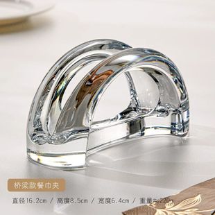 European Style Vertical Tissue Holder Desktop Western Restaurant Acrylic Tissue Clip Hotel Commercial Paper Holder Creative Paper Holder