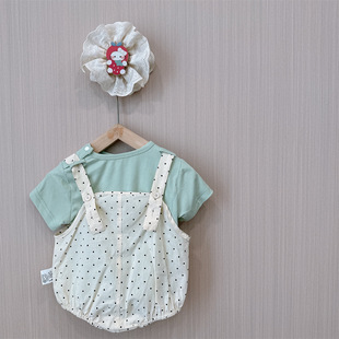 2025 Summer Baby Clothes Baby Girl Korean-style Body Clothes Merdee Strawberry Doll suit