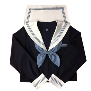 Factory spot original water Blue three Japanese genuine sailor suit jk uniform long short sleeve school for college style full set