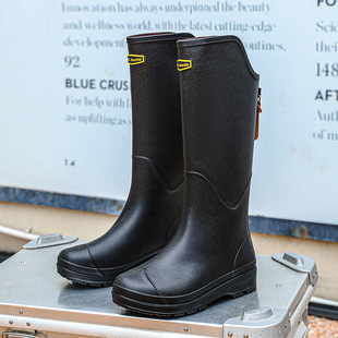Autumn and winter rain boots women's long waterproof outdoor water shoes thick bottom fashion casual slimming outdoor camping high rain boots