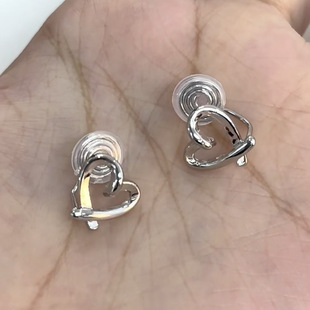 Ribbon Aesthetic Ear Clip Female Zircon Ballet Bow Ear Clip Female Niche Senior Student Earrings Female