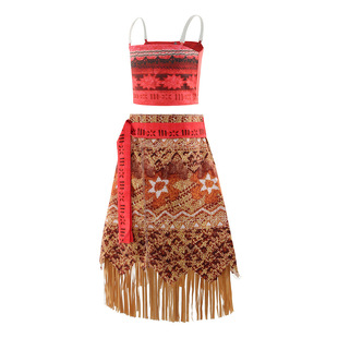 Moana Costume Moana Short Skirt cosplay Costume Moana Grass Skirt Two-Piece Set