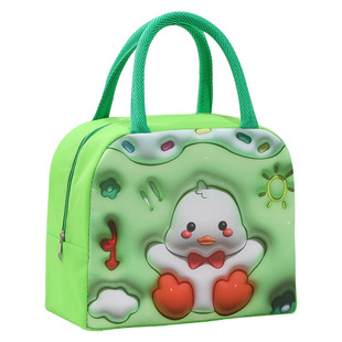 Cartoon Lunch Box Bag Portable Lunch Bag Thermal Insulation Bag Aluminum Foil Lunch Bag Handbag Student Office Student Eco-friendly Portable