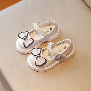 Girls Leather Shoes Black Leather Shoes British Style Leather Shoes Princess Mary Jane Performance Shoes Spring and Autumn New Super Soft Baby Shoes