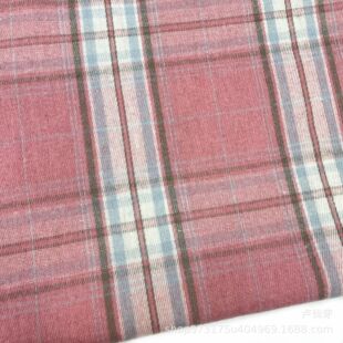 Flannel Shirt Cloth Trousers Skirt Shoes Hats Bag Fabric Polyester Cotton Blended Sanding Yarn-dyed Plaid Fabric