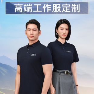 Modal high-end work clothes T-shirt custom polo shirt T-shirt logo lapel short sleeve work clothes embroidered word