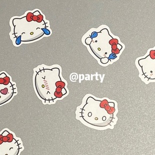 Cartoon cute kitty cat whole roll stickers ins decorative hand account stickers sealing stickers entrepreneurial tape expression stickers