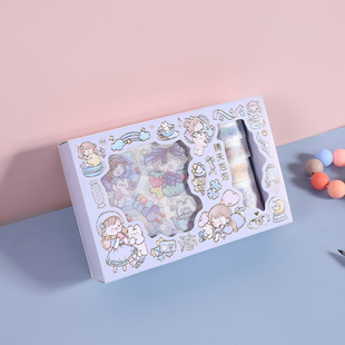 Милый мультфильм ручной счет лента DIY и бумажная лента Подарочная коробка Студент Дети креативные декоративные наклейки