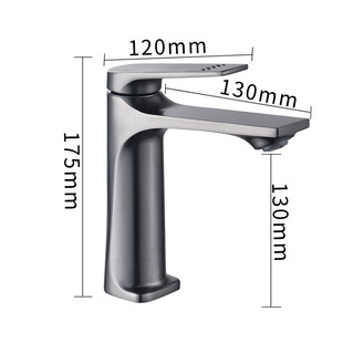 Cross-border washbasin basin faucet splash-proof wire drawing gold cold and hot washbasin single-hole hot and cold faucet manufacturer faucet