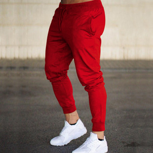 European and American fashion brand foreign trade spring and autumn thin sports pants men's pants toe casual pants slim fitness running