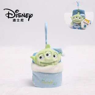 Disney genuine goods Strawberry Bear Doll Keychain Stitch Doll Plush Toy Pendant Bag Backpack Hanging Ornaments