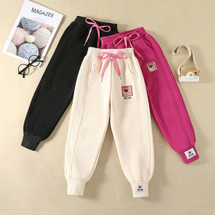 Children's Wear Girls Strawberry Bear Sports Pants Girls Korean Style Sweatpants 2025 Spring and Autumn Children's Casual Pants Spring and Autumn Pants