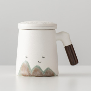 Imitation Enamel Water Cup Vintage Nostalgic Enamel Cup Classic with Lid Tea Tank Ceramic Mug Office Personal Cup None