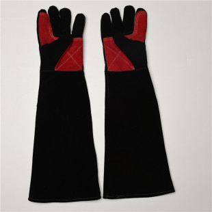 Cowhide gloves heat insulation Mars spray in stock thickened labor protection gloves two-layer welding gloves protective gloves l