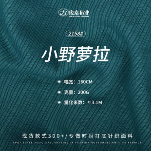 Mother-In-Law Knitted Pit Strip 200g Polyester Rayon Tr Texture Asymmetrical Rib Fabric Spring and Summer Small Open Knitted Fabric