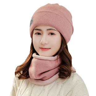 Hat Women's Autumn and Winter Knitted Hat Ear Protection Woolen Hat Warm Korean Style Trendy Casual Winter Cycling Pullover Confinement Hat