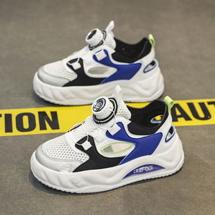 Children's Shoes Boys sneaker 2025 Summer Mesh Shoes Large Children's Swivel Buckle Children's Frame Shoes Non-slip Breathable Running Shoes