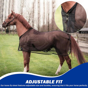 Anti-mosquito horse clothing net sand summer breathable anti-ultraviolet horse clothing wear-resistant adjustable horse clothing cover anti-mosquito horse clothing net