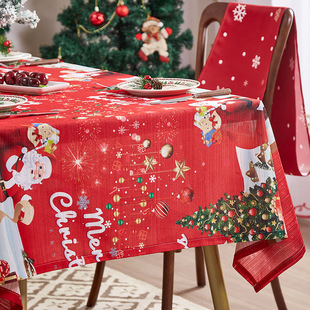 Explosions American Christmas theme decorative printing wholesale atmosphere table cloth cross-border Amazon labeling