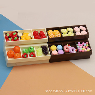 Japanese Dollhouse doll house mini simulation fruit snack shelf model miniature ornaments shooting props