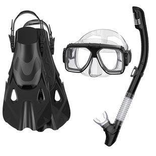 Cross-border Special New Adult Snorkeling Three-piece Snorkeling Sanbao suit Silicone Suction Tube Diving Mask Flippers