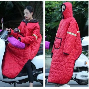 Electric Car Windshield Winter Thickened Women's Battery Car Windshield Coat Men's Warm Motorcycle Cold-proof Windproof Jumpsuit Women