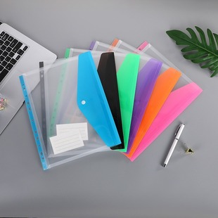 [Cross-border Exclusive] 11-hole Stereo Document Bag Vertical A4 Transparent Student Examination Bag Storage Bag Amazon