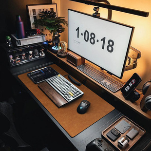 Cowhide Mouse Pad Oversized Leather Keyboard Computer Desk Mat Office Desk Home Desktop Writing Desk Mat