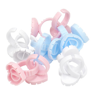 Wholesale Grafting Eyelash Dropping Glue Heart-Shaped Ring Blossom Cup Eyelash Ring Cup Dropping Glue Tool