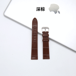 Genuine leather watch strap ultra-thin soft cowhide watch strap suitable for amaconi KDW unisex watch accessories pin buckle