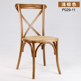 European and American Accessible Luxury Retro Solid Wood Fork Back Chair Dining Table Chair Outdoor Oak Fork Back Chair Dining Chair Wooden Fork Back Chair