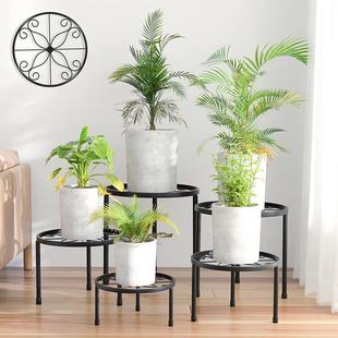 5-piece metal plant stand for heavy-duty flowerpot stand suitable for a variety of plants rust-proof iron flowerpot stand