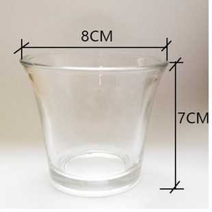 Factory wholesale transparent simple glass candle holder DIY round windproof cup empty bottle aromatherapy candle Cup custom