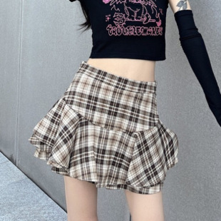 Summer New White A-Line Umbrella Skirt for Women, Sweet and Spicy Pure Desire Short High-Waisted Skirt, Sweet and Spicy Culottes