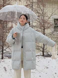 [First Snow Girl 2 Color] Song Ming Korean Commuter 90 White Duck Down Jacket Winter Hooded Jacket N545B