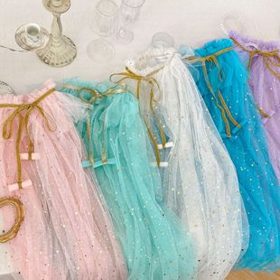 Autumn and Winter 2024 Christmas Children's Cape Cloak Clothing Girls Frozen Princess Cloak