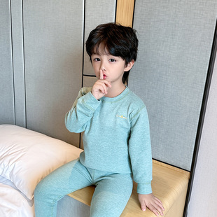 Children's Thermal Underwear suit Cashmere Silk Boys' and Girls' Thermal Underwear Base Autumn Clothes Autumn Trousers Large Children's Clothes