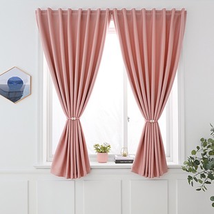 Velcro Curtain Punch-free Installation Self-adhesive Rental Room Bedroom Bay Window Full Shading Shade Cloth Simple Paste