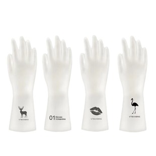 Household dishwashing gloves latex gloves waterproof durable kitchen washing pot washing laundry household cleaning household batch