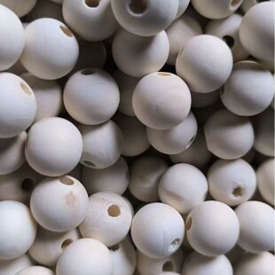 Defective Wooden Beads, Defective Wooden Beads, 6Mm-50Mm Lotus Wooden Beads, Non-Hole Loose Beads, Original Wooden Beads, Solid Wood Balls