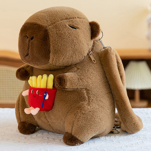 Cute Capybara Crossbody Bag Backpack Plush Toy Bag Storage Bag Capibala Children's Gift Wholesale