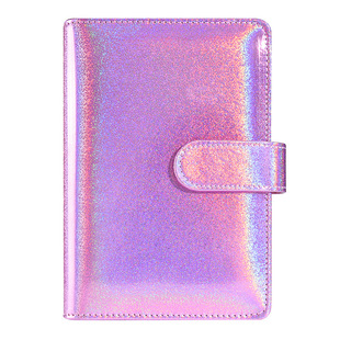 Cross-Border A6 Loose-Leaf Budget Book Color Picture Printing Notebook Leather Pu Hand Ledger Binder Hand Ledger