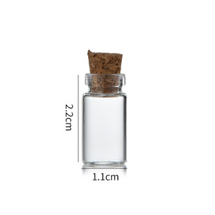 Spot 11 * 22mm 1ml matching Cork bayonet glass bottle hanging decoration glass bottle wishing bottle drift bottle