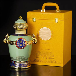 Empty Wine Bottle Jingdezhen Ceramic 5kg High Temperature Metal Lid Wine Jar with Gift Box suit Collection