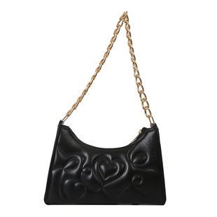 Women's fashionable elegant chain shoulder bag this year women's 2023 Winter new all-matching ins solid color underarm bag