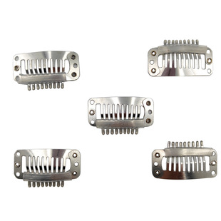 Amazon cross-border hot selling mini all-match hairpin wig accessories simple 3.2cm stainless steel 9-tooth hair clip